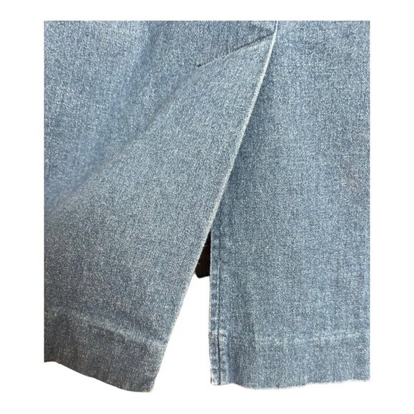 Alfred Dunner 14 Modest Pull On Elastic Waist Denim Skirt Boho Cottage Granny - Picture 3 of 5
